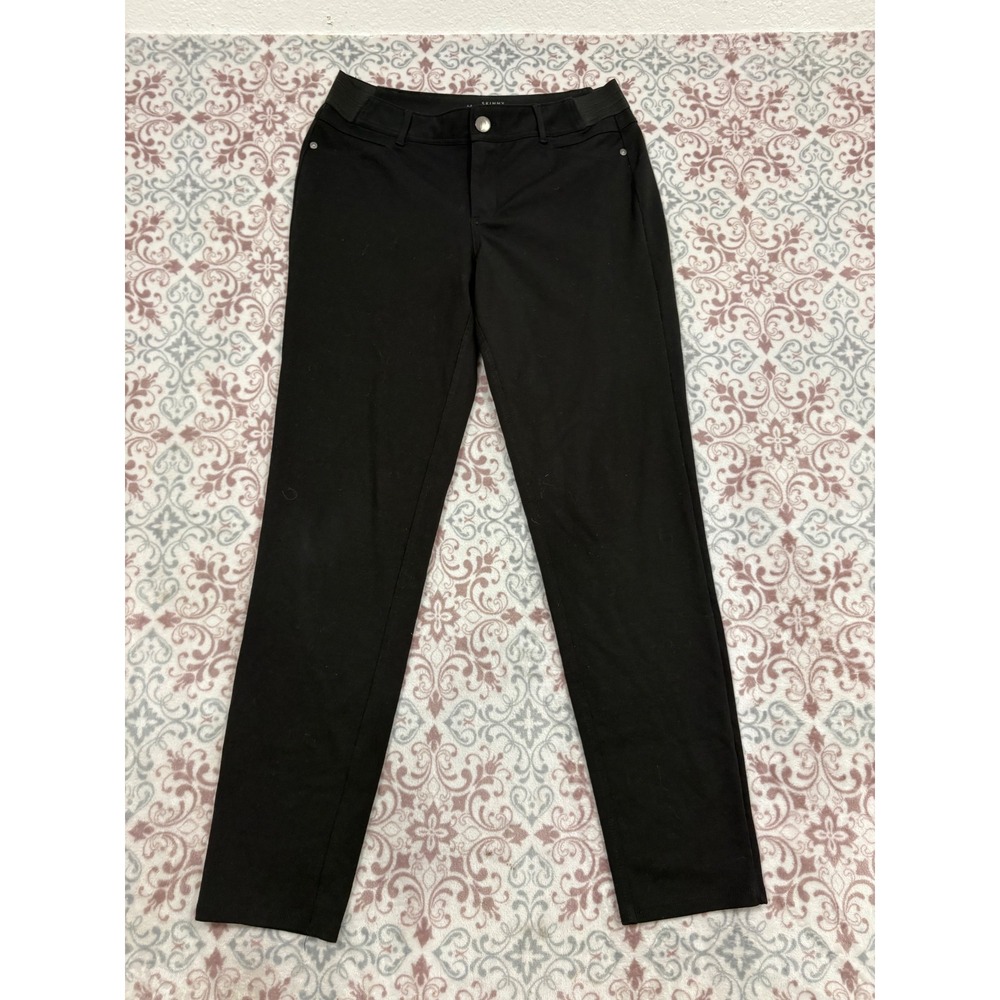 Simply Vera Vera Wang Womens Black Mid Rise Skinny Pants Size M